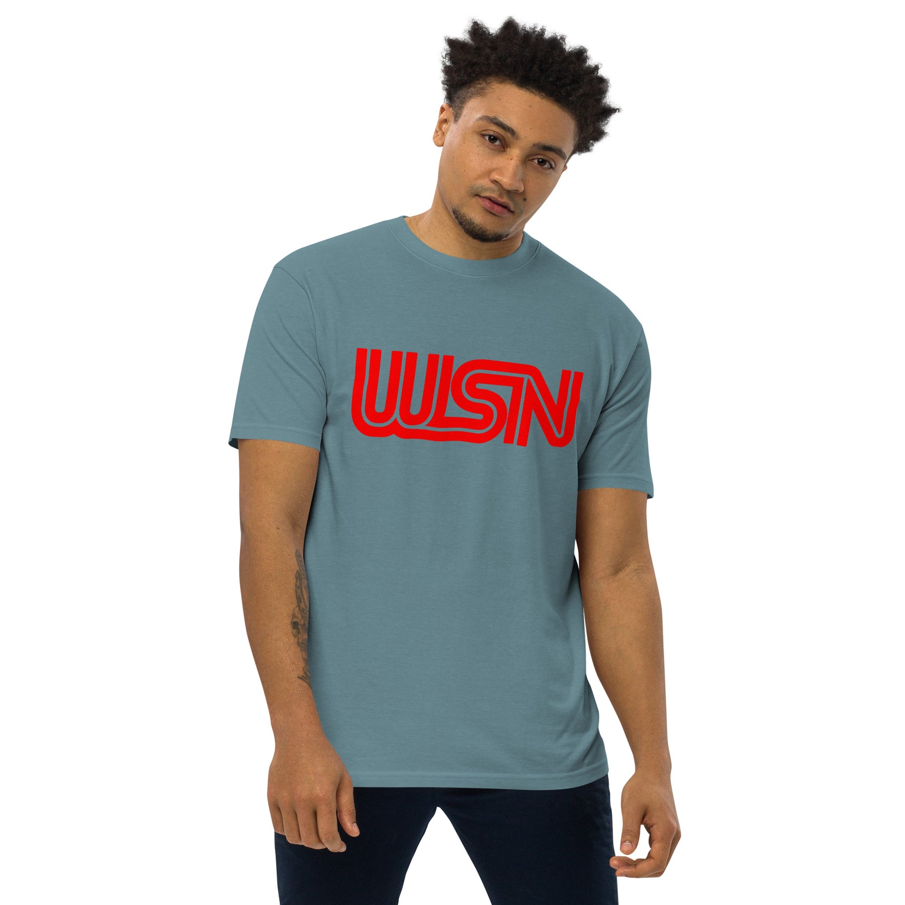 WSN "CNN" parody men’s premium heavyweight tee
