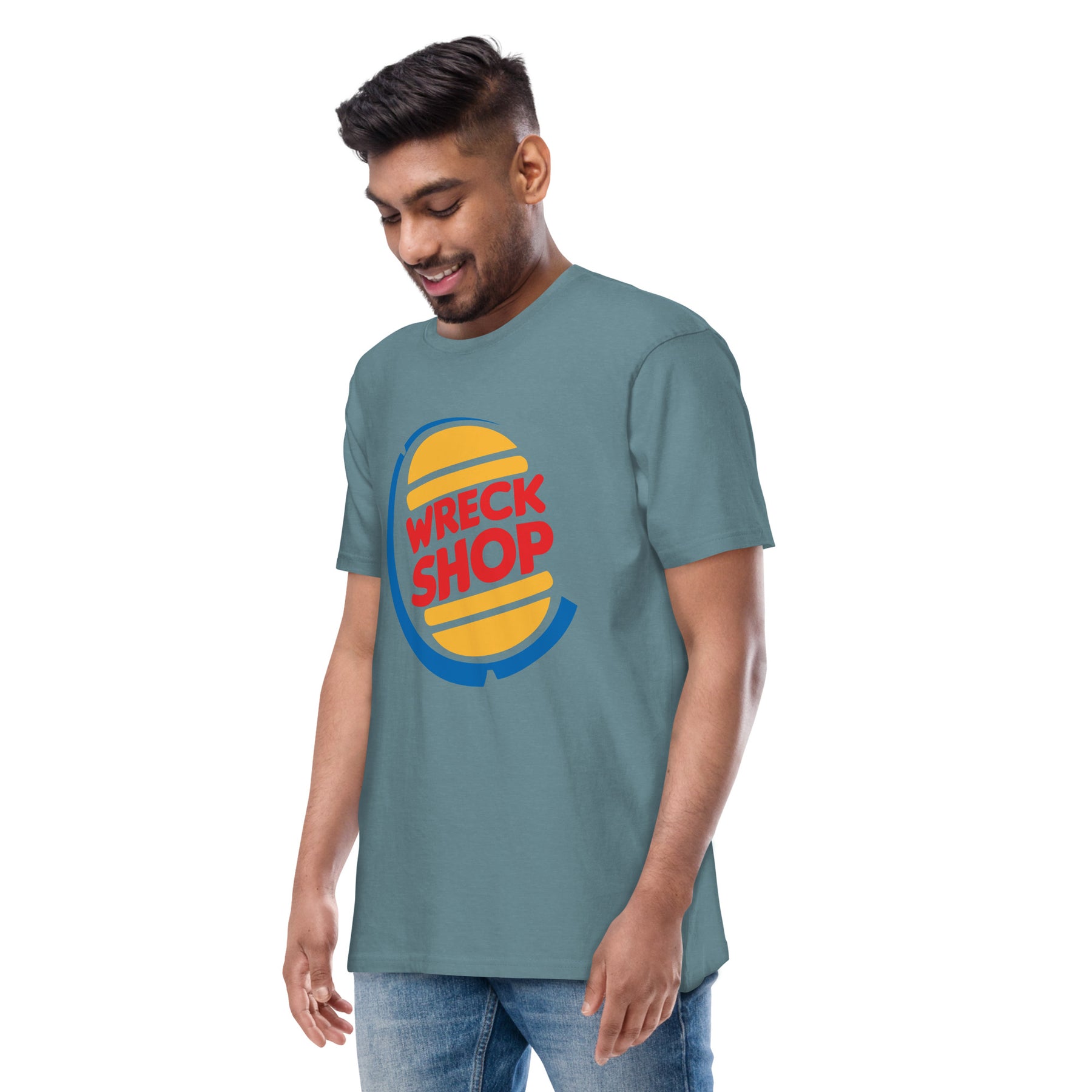 Wreckshop "Burger King" Parody Men’s premium heavyweight tee