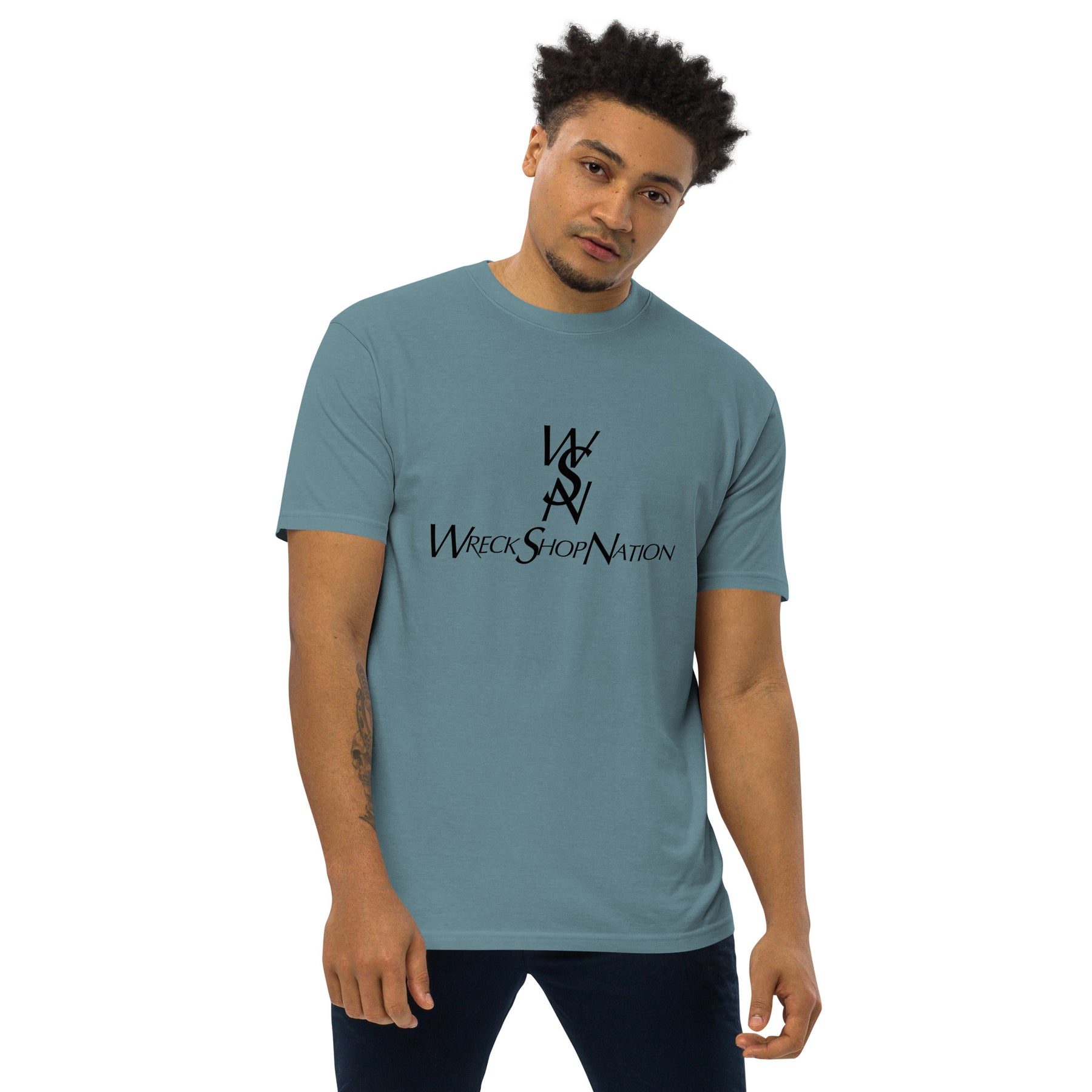Wreckshop Nation "YSL" Parody Men’s premium heavyweight tee