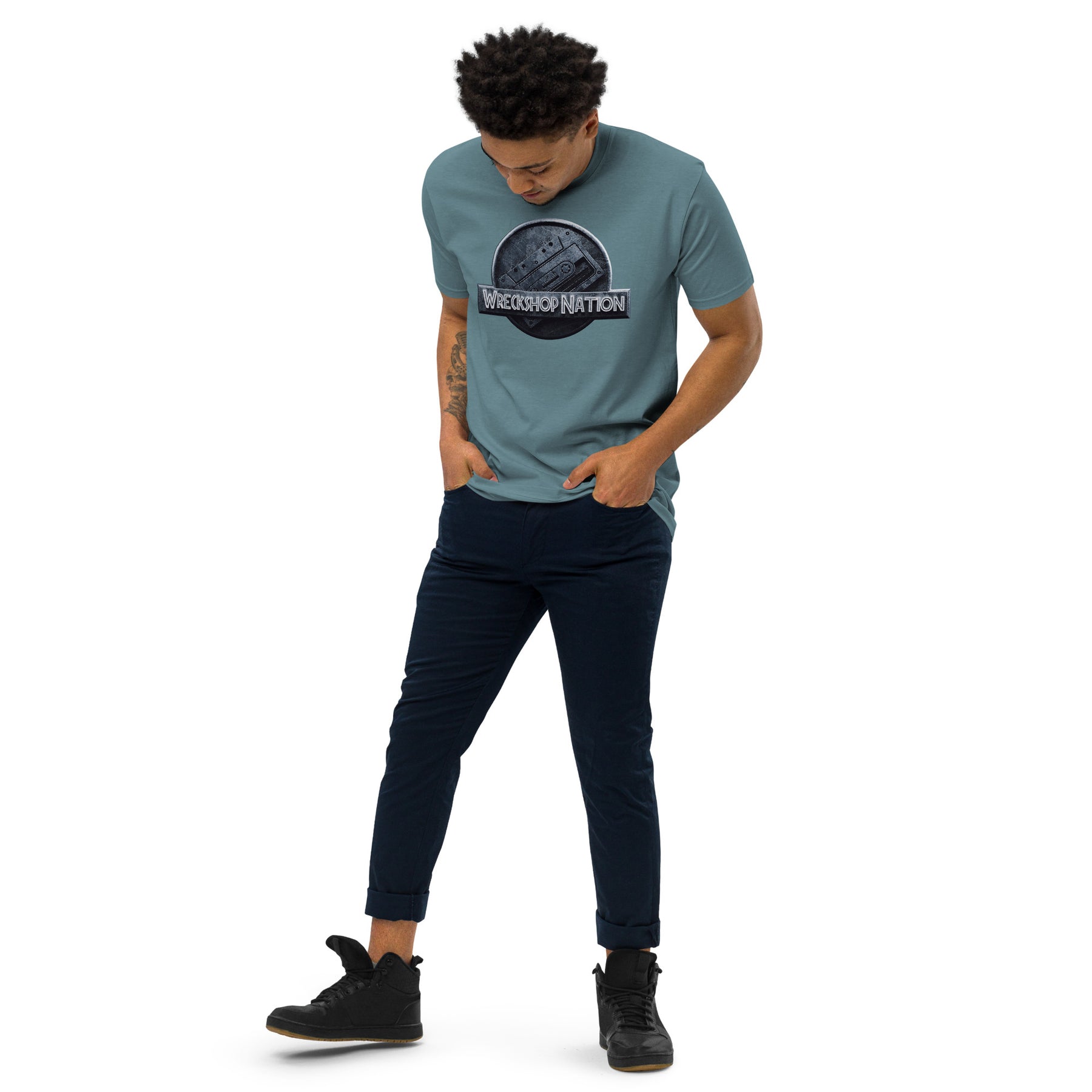 Wreckshop Nation "Jurassic Park" Men’s premium heavyweight tee