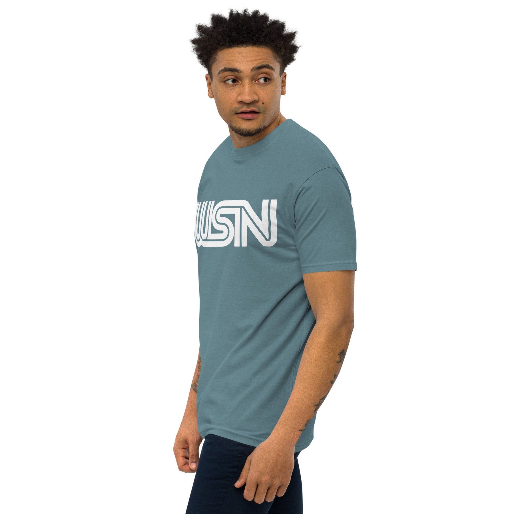WSN "CNN" parody men’s premium heavyweight tee