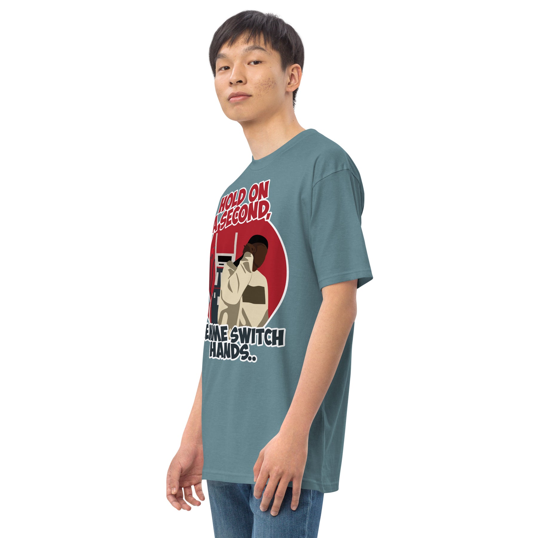 "Lemme Switch Hands" Men’s premium heavyweight tee