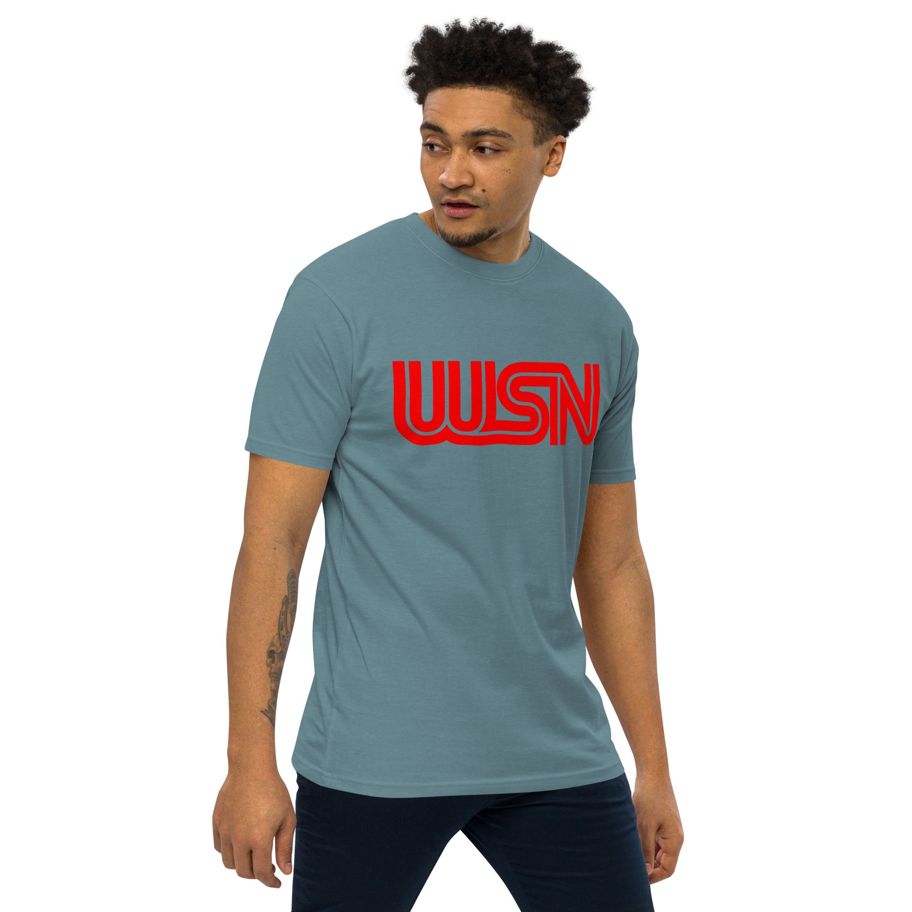 WSN "CNN" parody men’s premium heavyweight tee