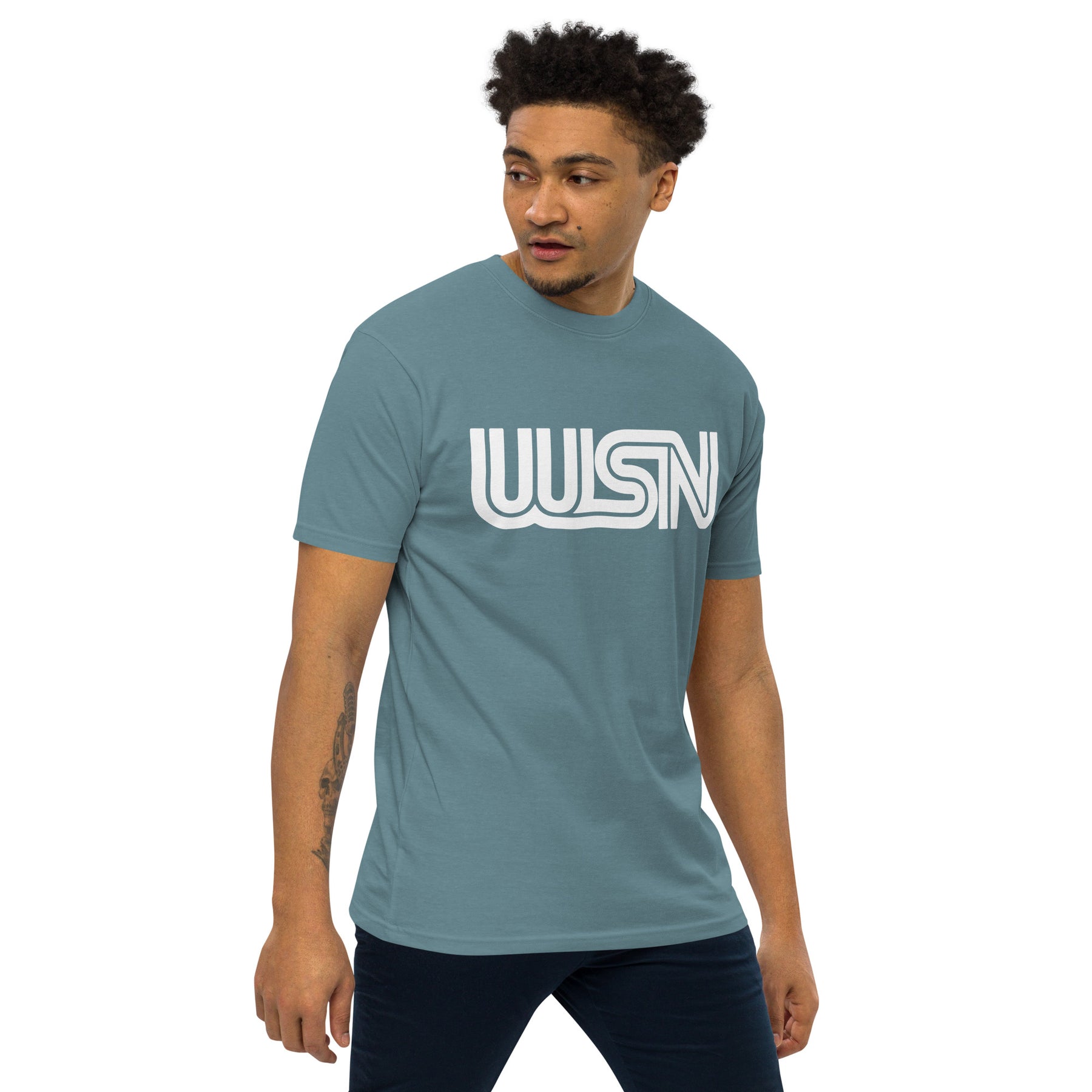 WSN "CNN" parody men’s premium heavyweight tee