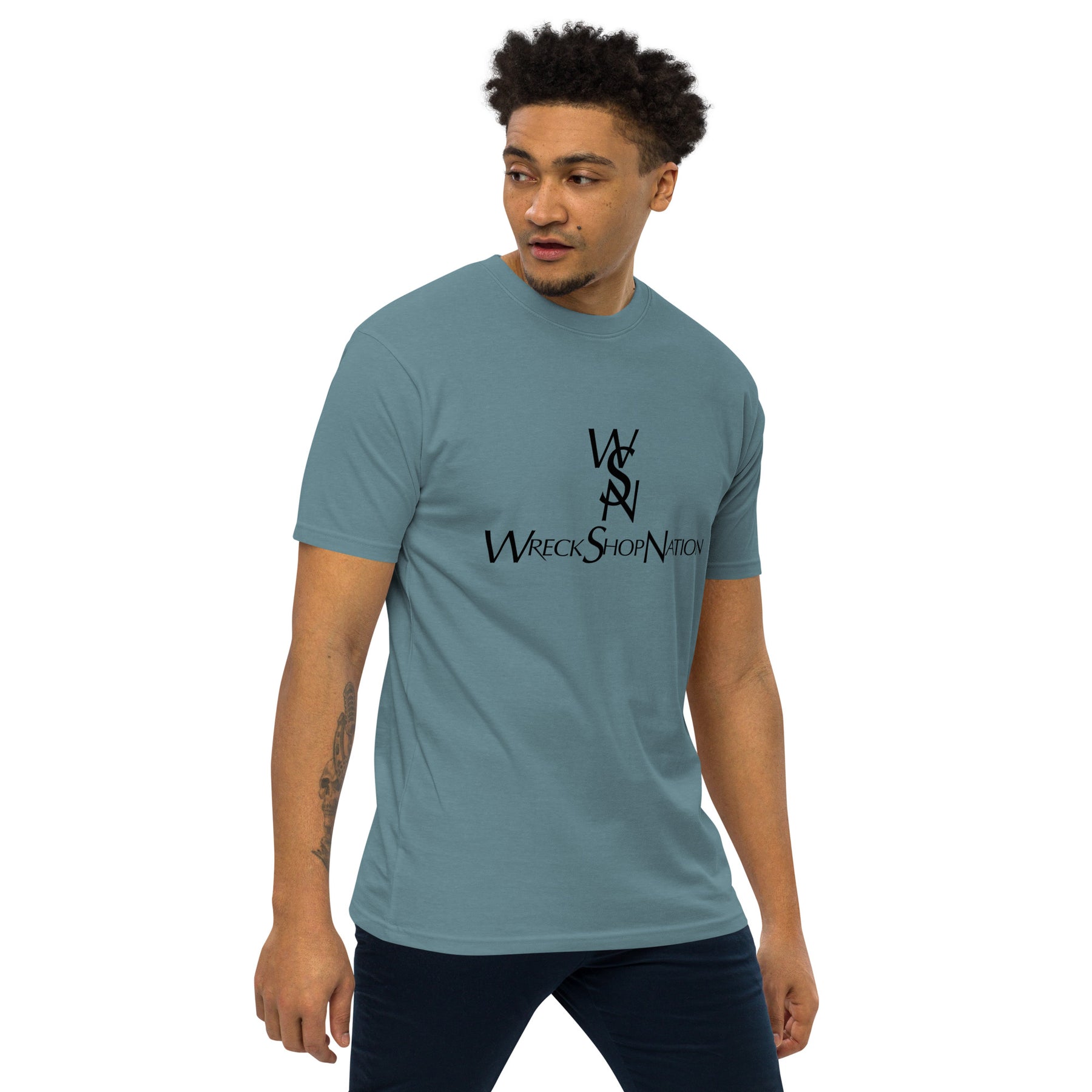 Wreckshop Nation "YSL" Parody Men’s premium heavyweight tee
