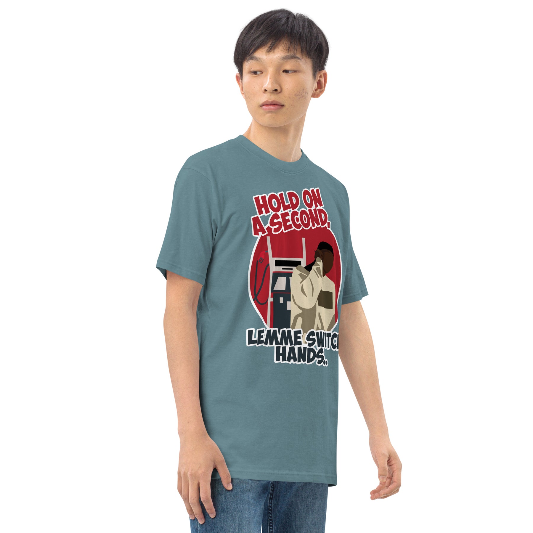 "Lemme Switch Hands" Men’s premium heavyweight tee