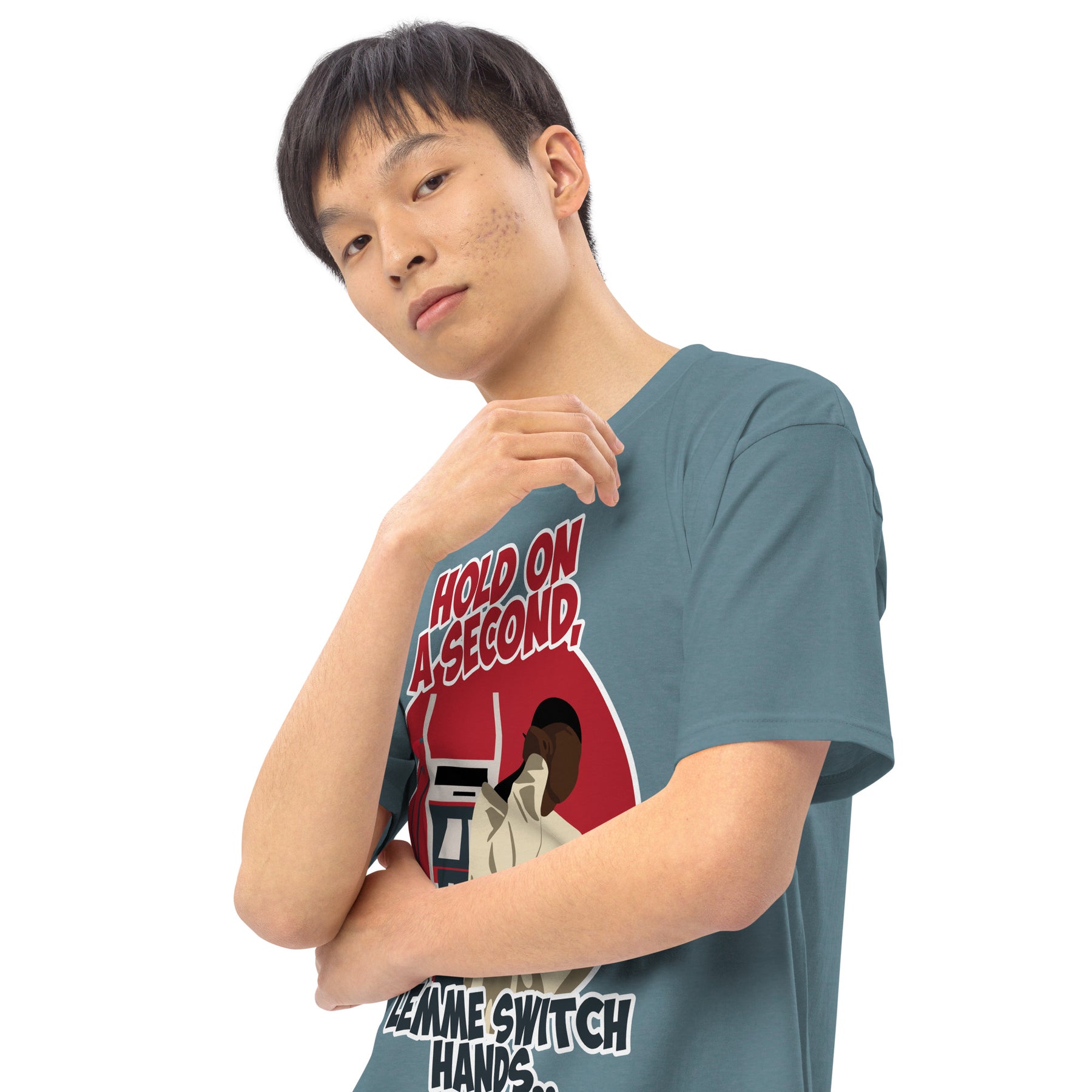"Lemme Switch Hands" Men’s premium heavyweight tee