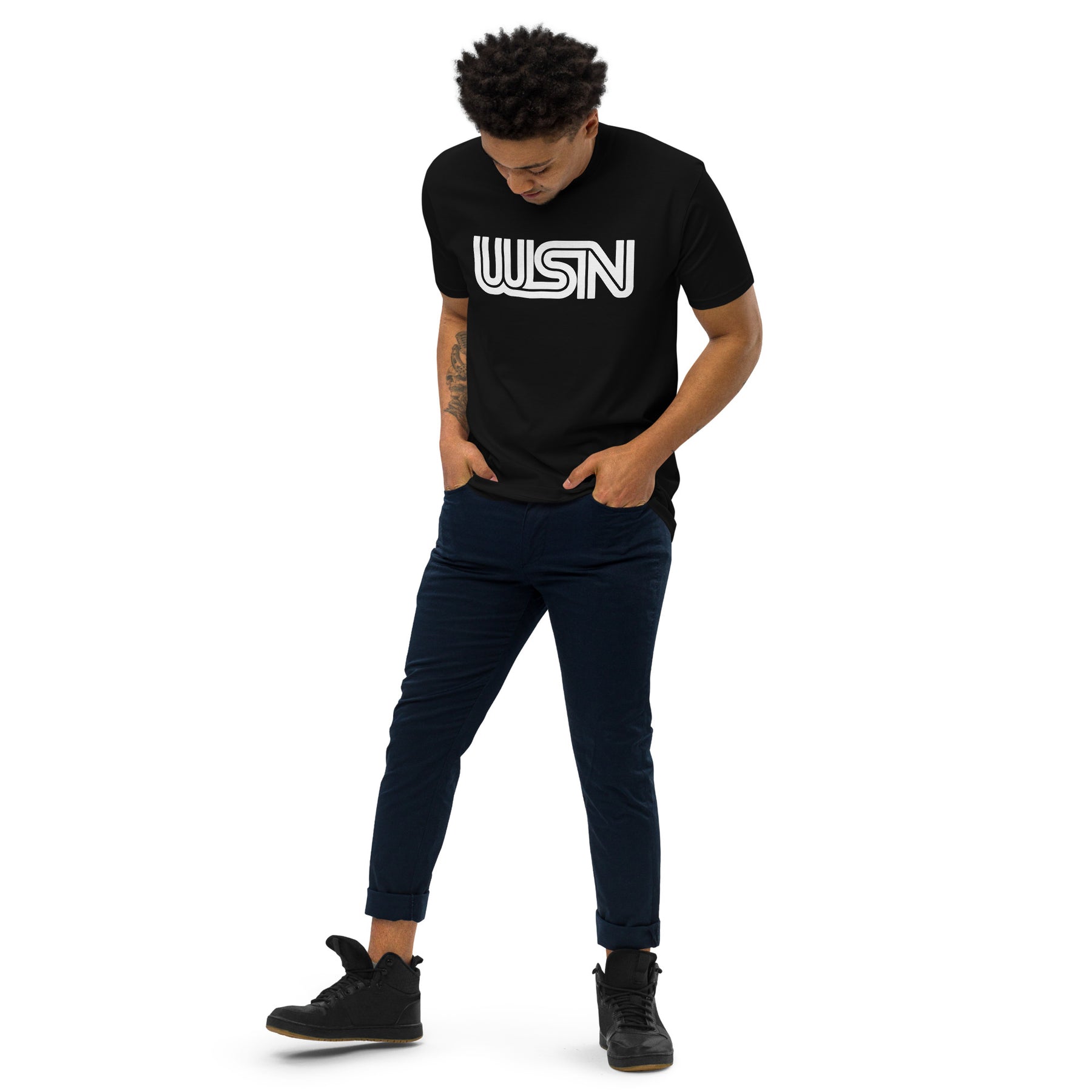 WSN "CNN" parody men’s premium heavyweight tee