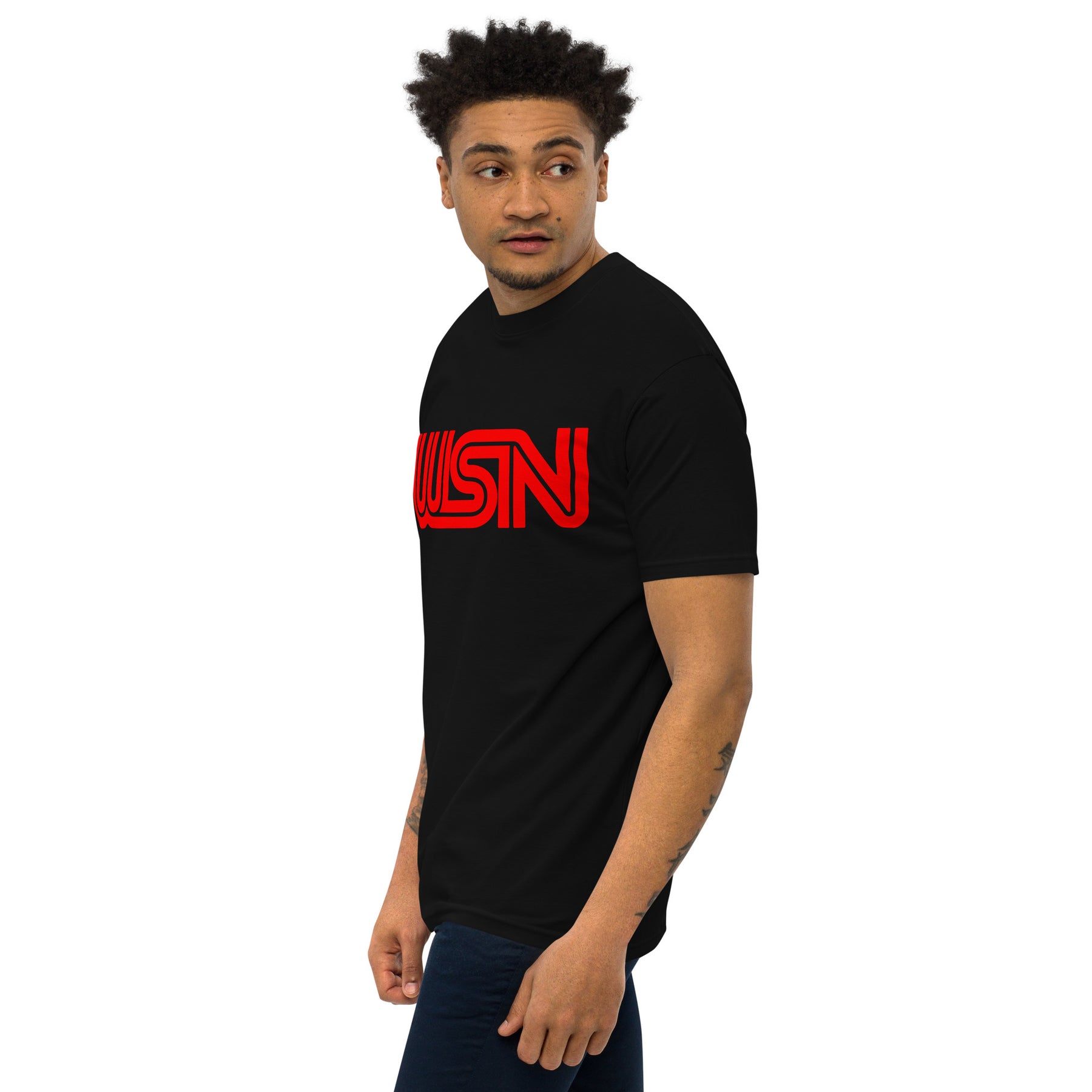 WSN "CNN" parody men’s premium heavyweight tee