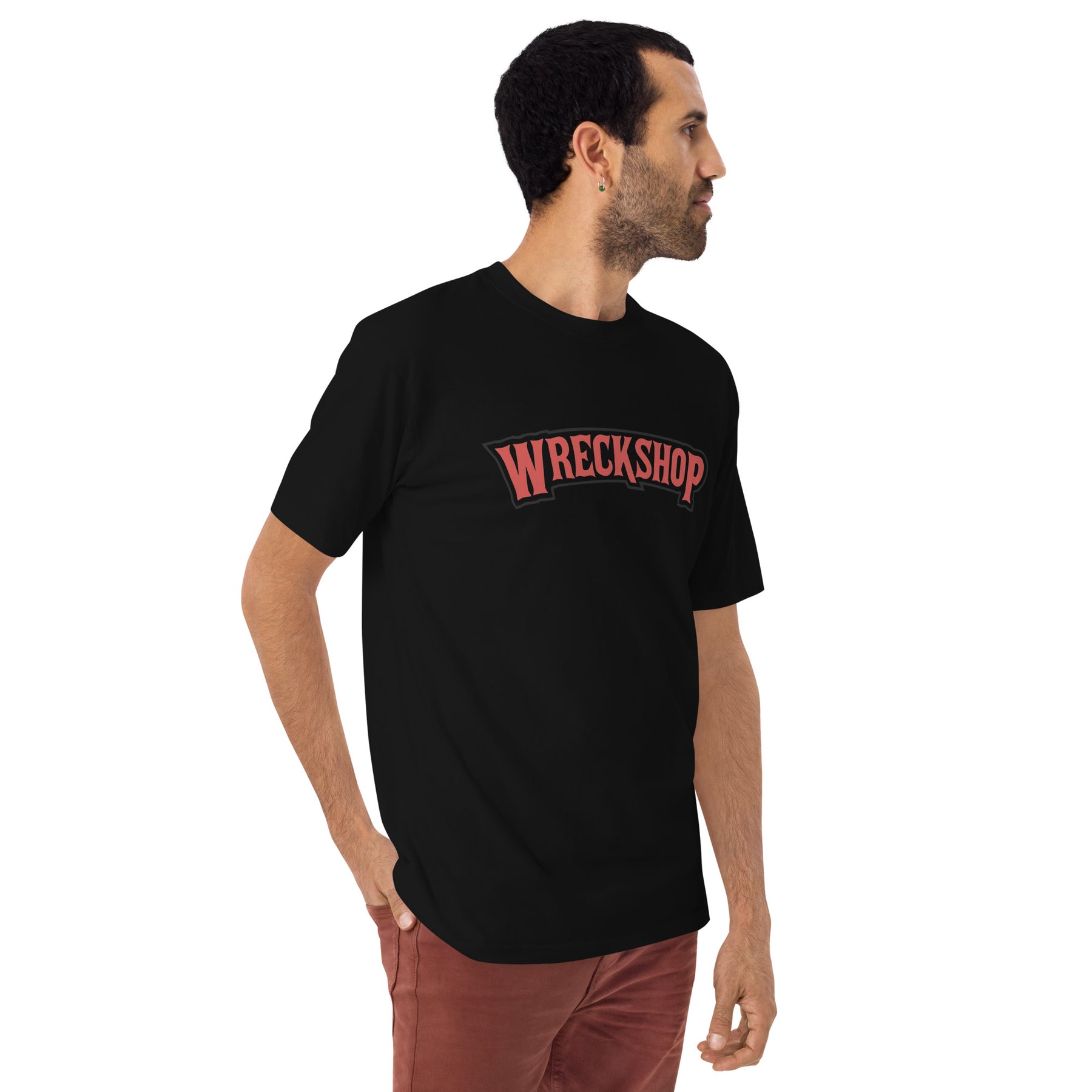 Wreckshop "Backwoods" Parody Men’s premium heavyweight tee