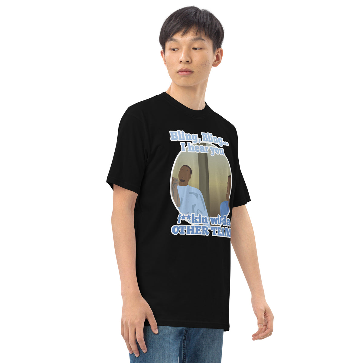 "Bling Bling ; The Other Team" Men’s premium heavyweight tee