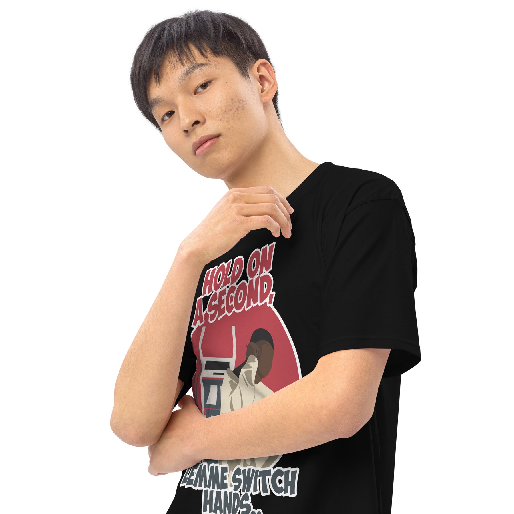 "Lemme Switch Hands" Men’s premium heavyweight tee