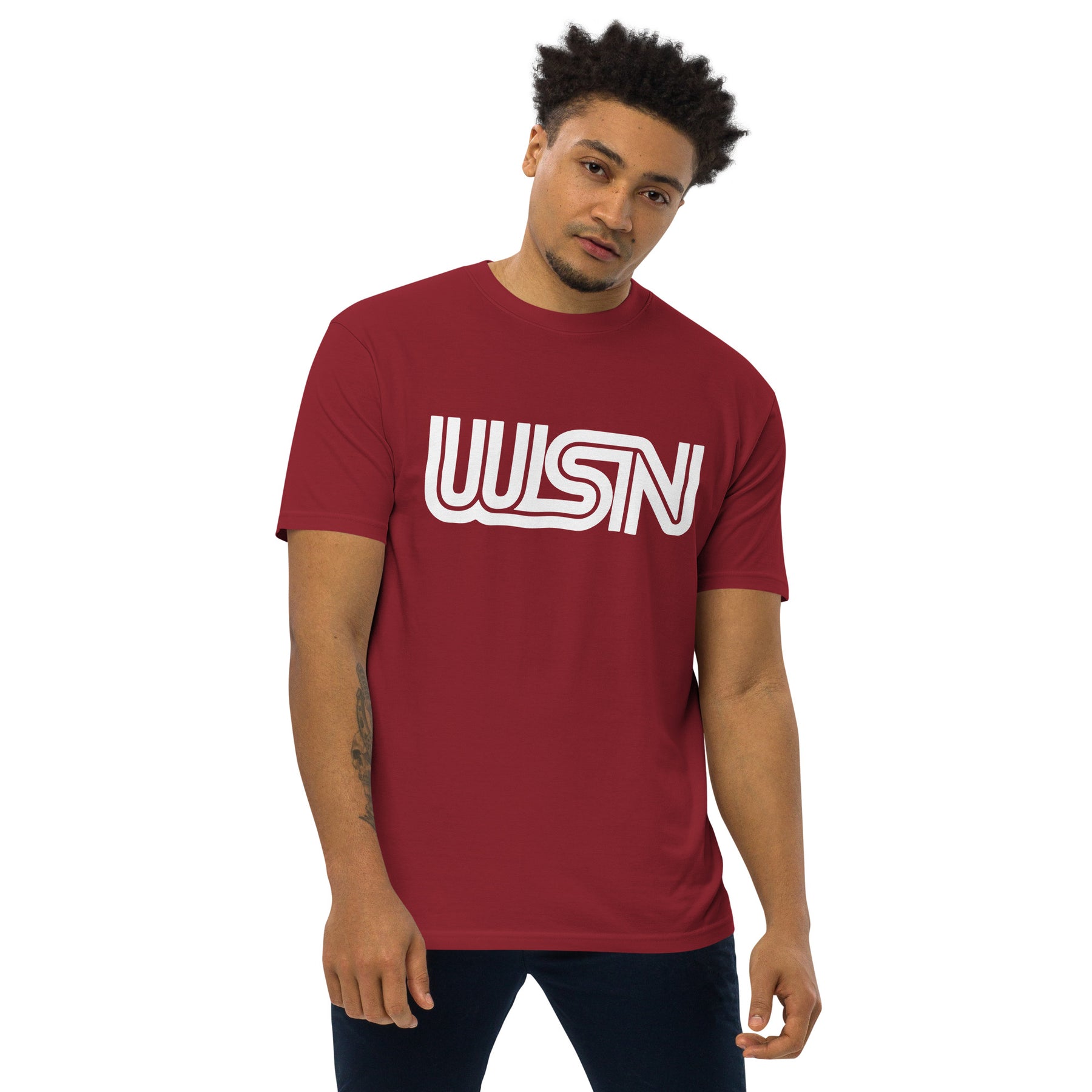 WSN "CNN" parody men’s premium heavyweight tee