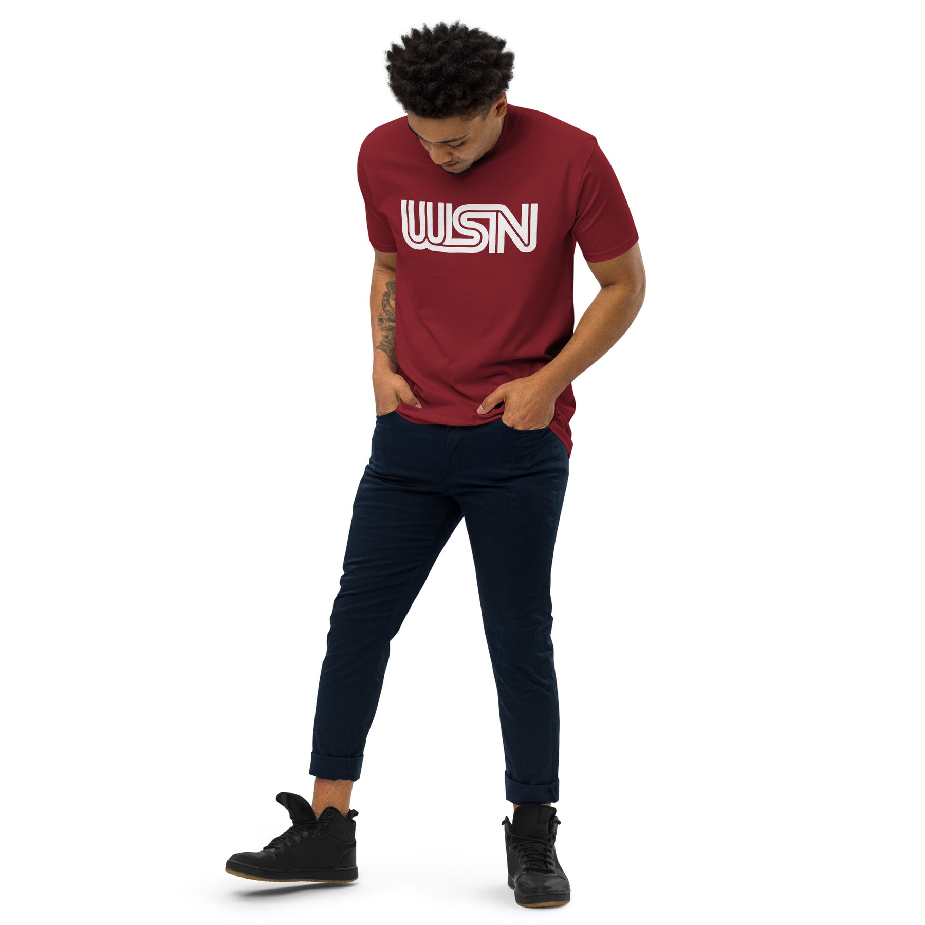 WSN "CNN" parody men’s premium heavyweight tee