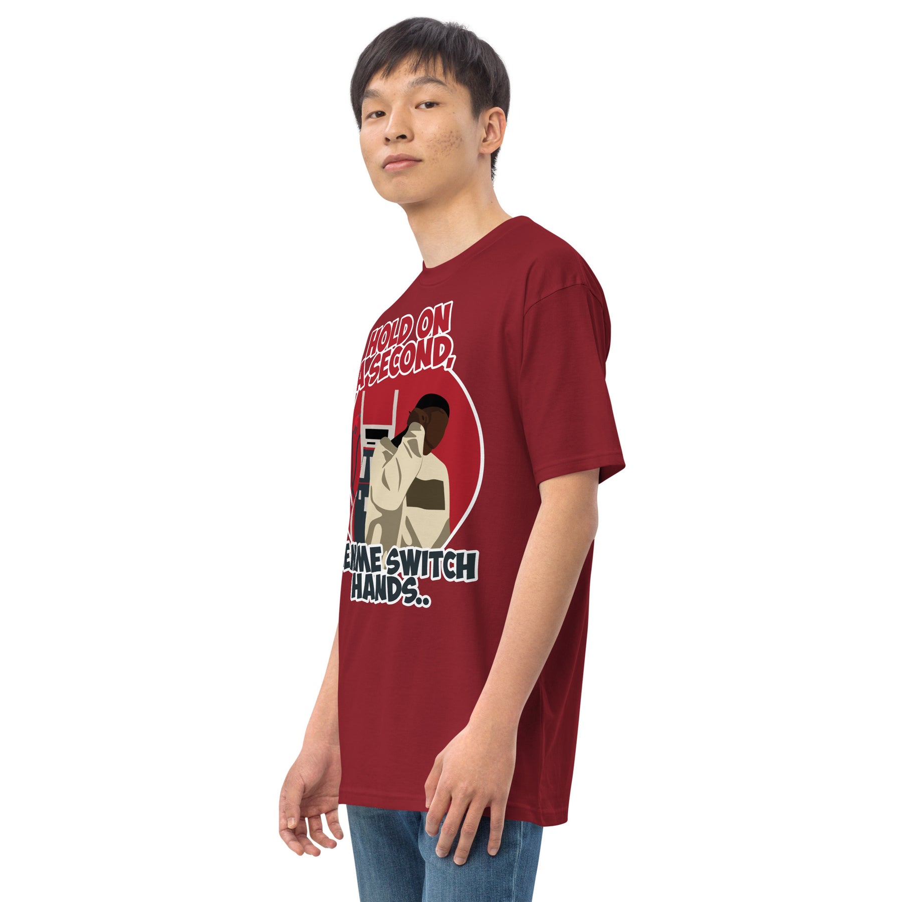 "Lemme Switch Hands" Men’s premium heavyweight tee