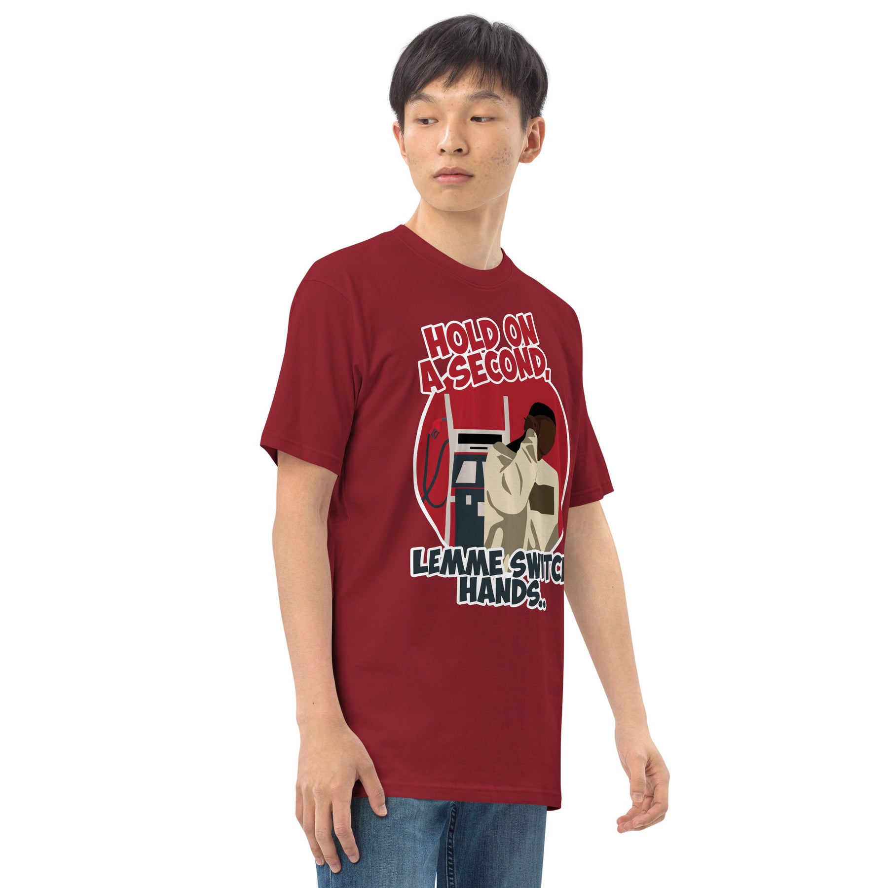 "Lemme Switch Hands" Men’s premium heavyweight tee