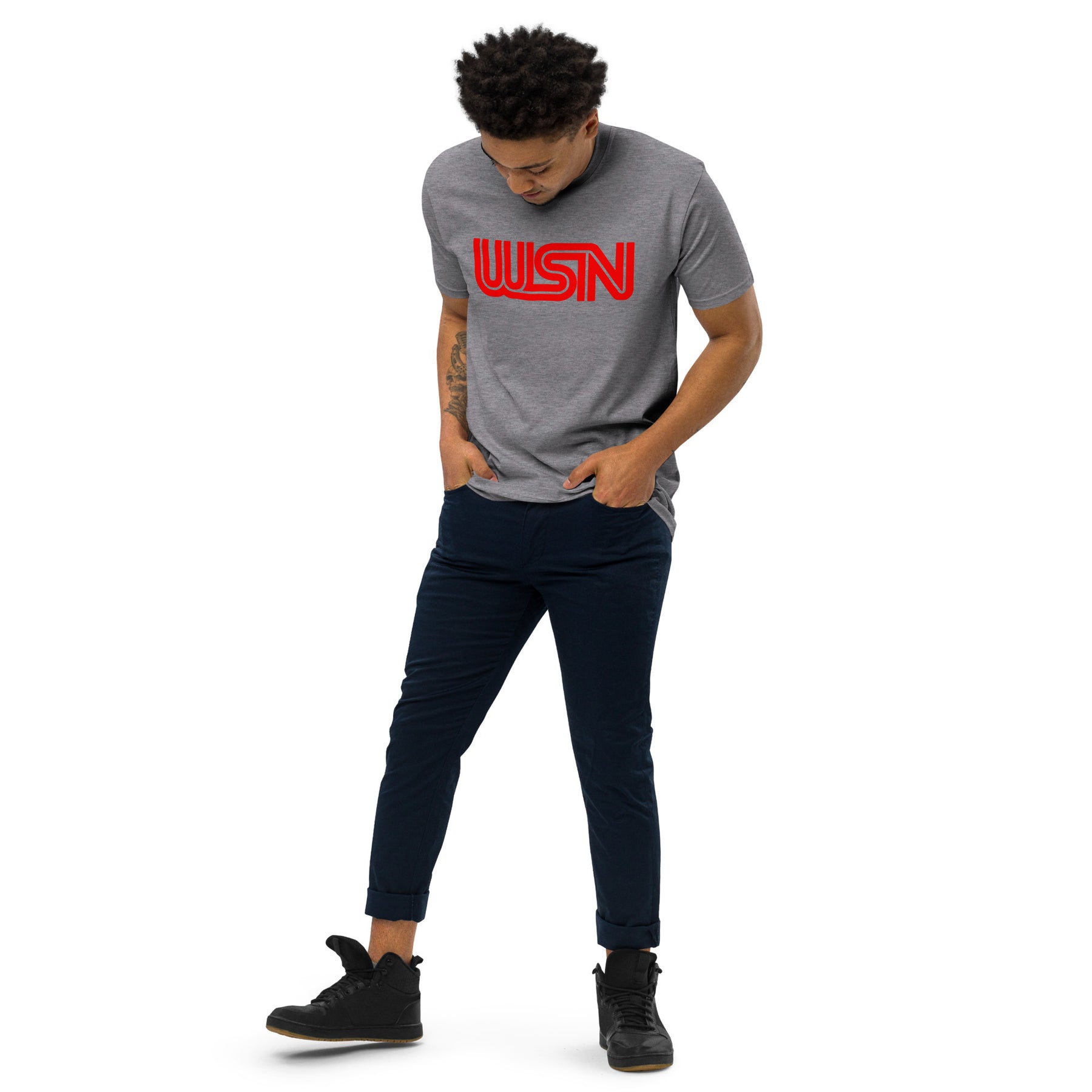 WSN "CNN" parody men’s premium heavyweight tee