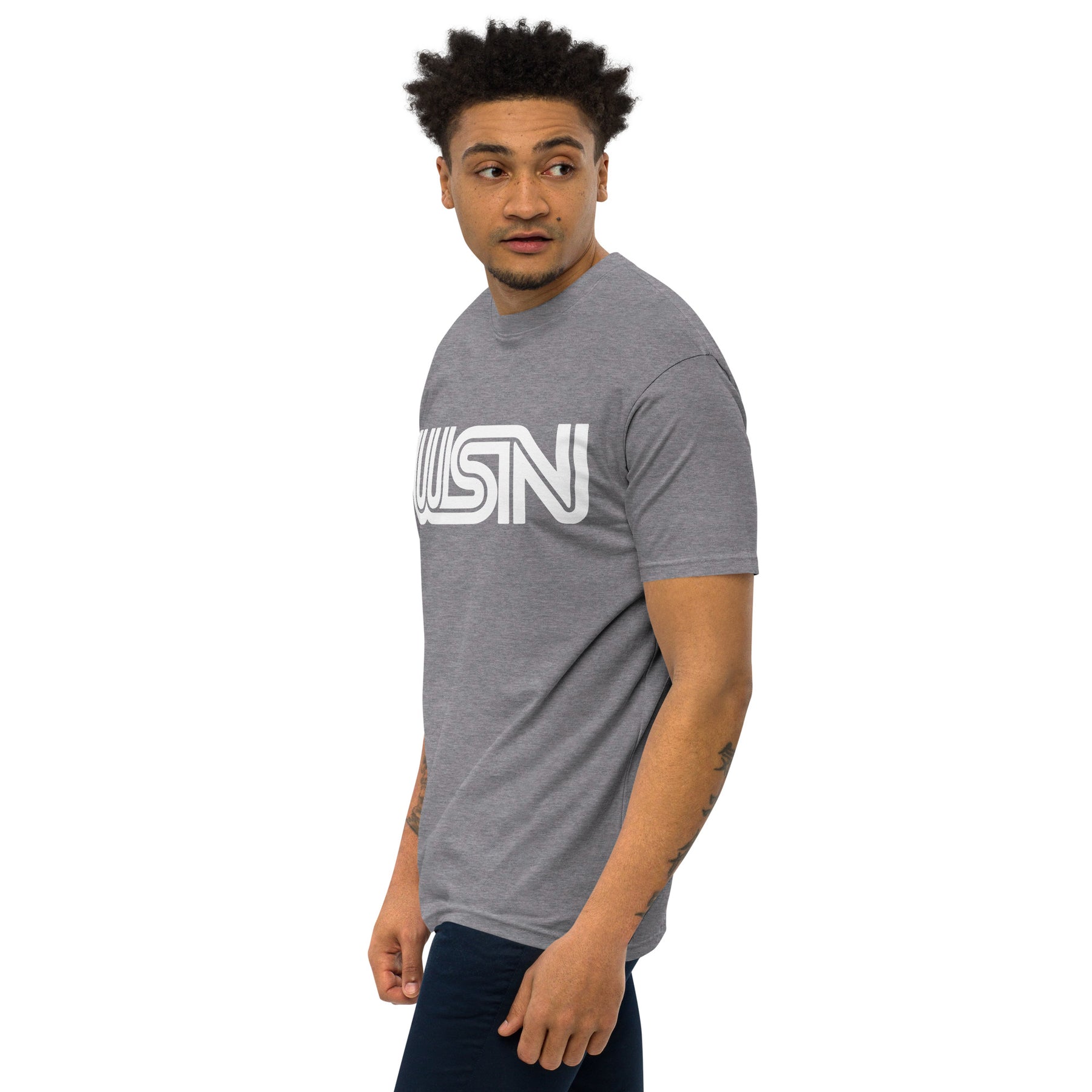 WSN "CNN" parody men’s premium heavyweight tee
