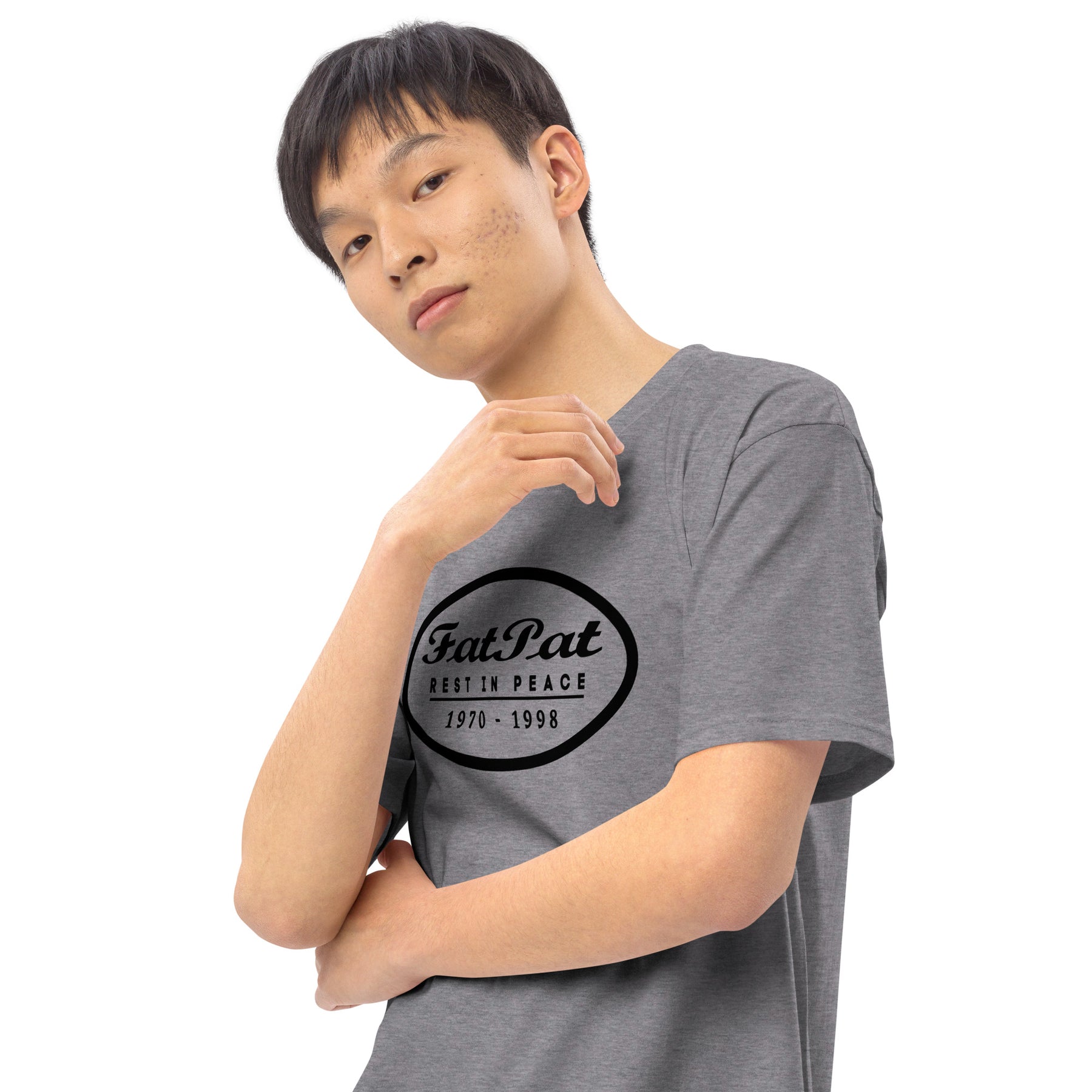 Fat Pat RIP Emblem Men’s premium heavyweight tee