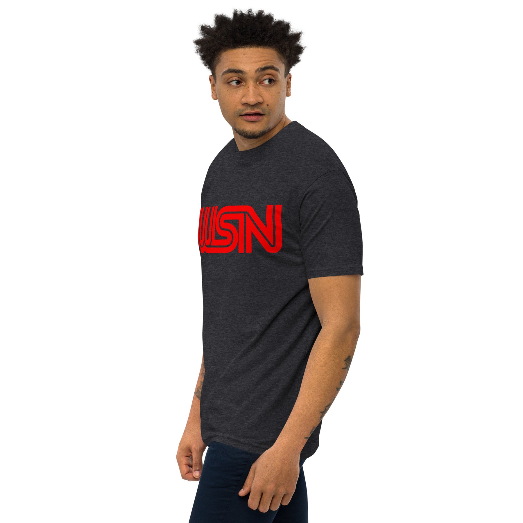 WSN "CNN" parody men’s premium heavyweight tee