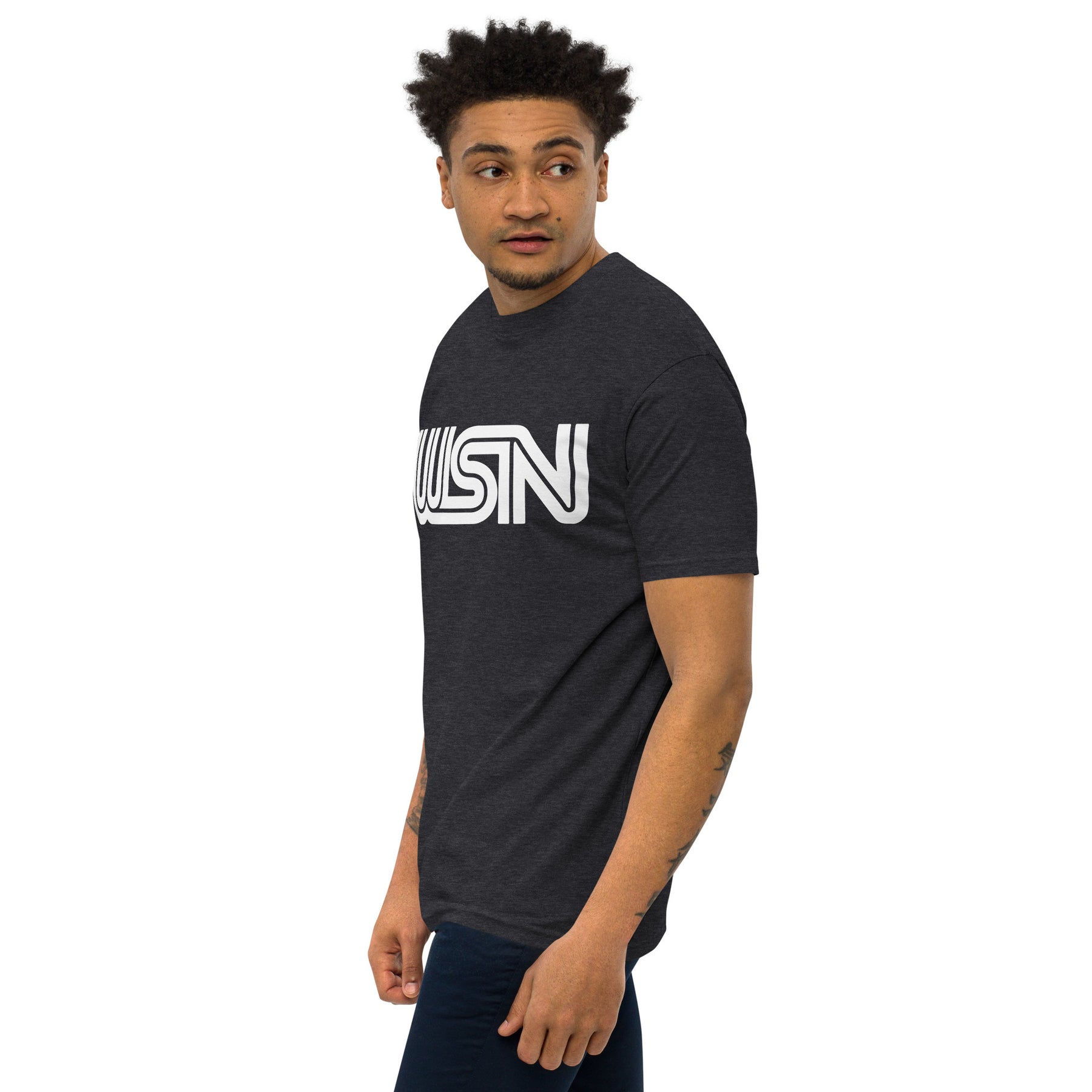WSN "CNN" parody men’s premium heavyweight tee