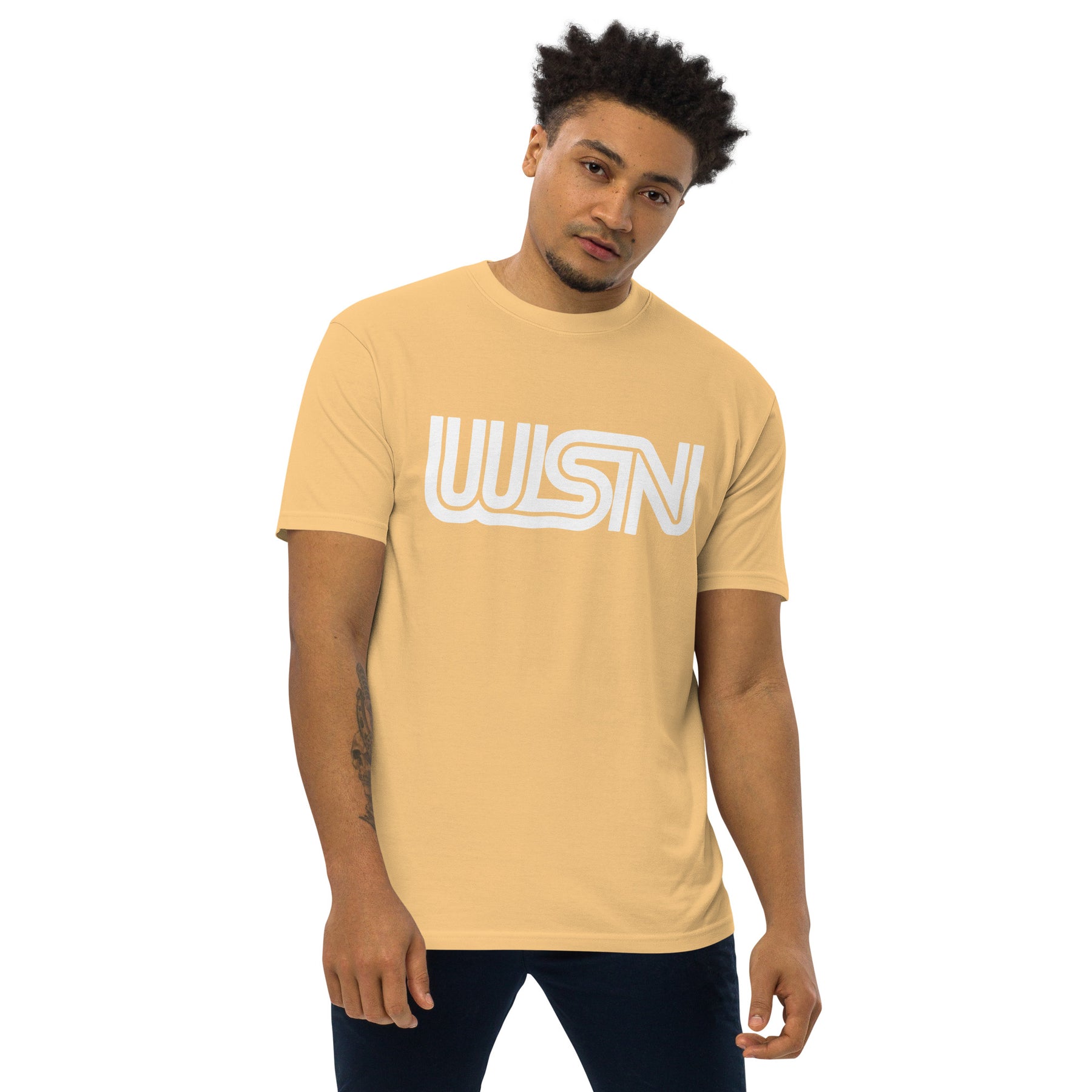 WSN "CNN" parody men’s premium heavyweight tee