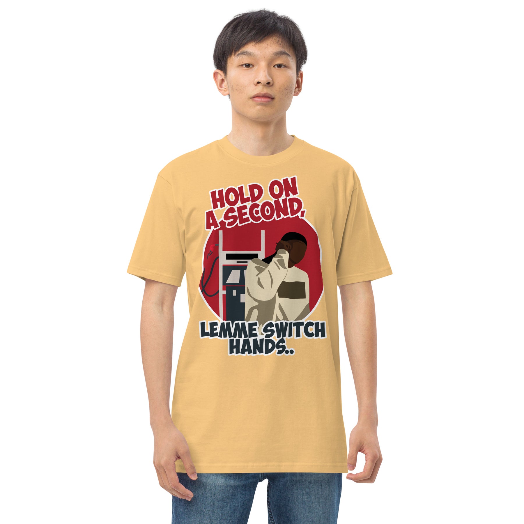 "Lemme Switch Hands" Men’s premium heavyweight tee