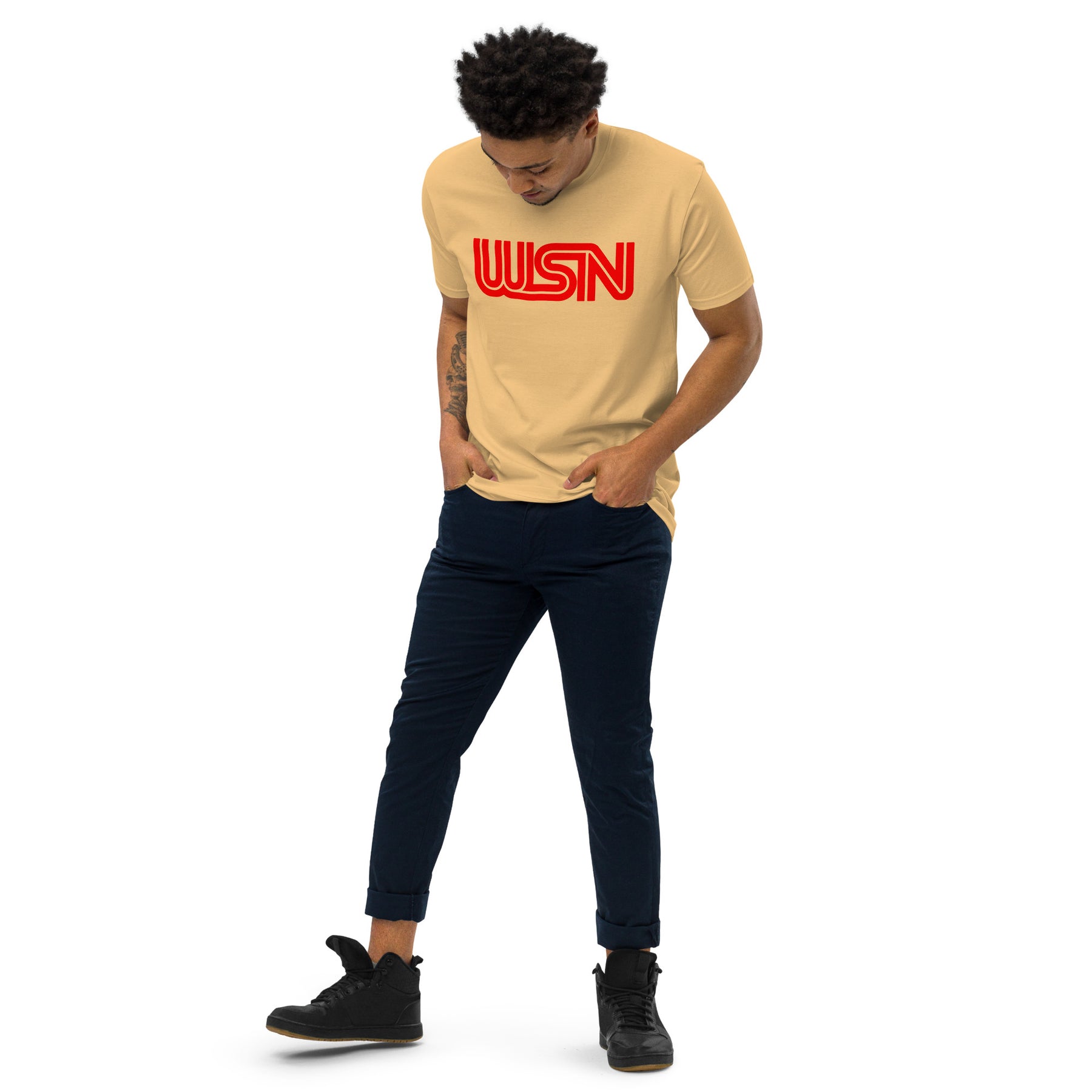 WSN "CNN" parody men’s premium heavyweight tee
