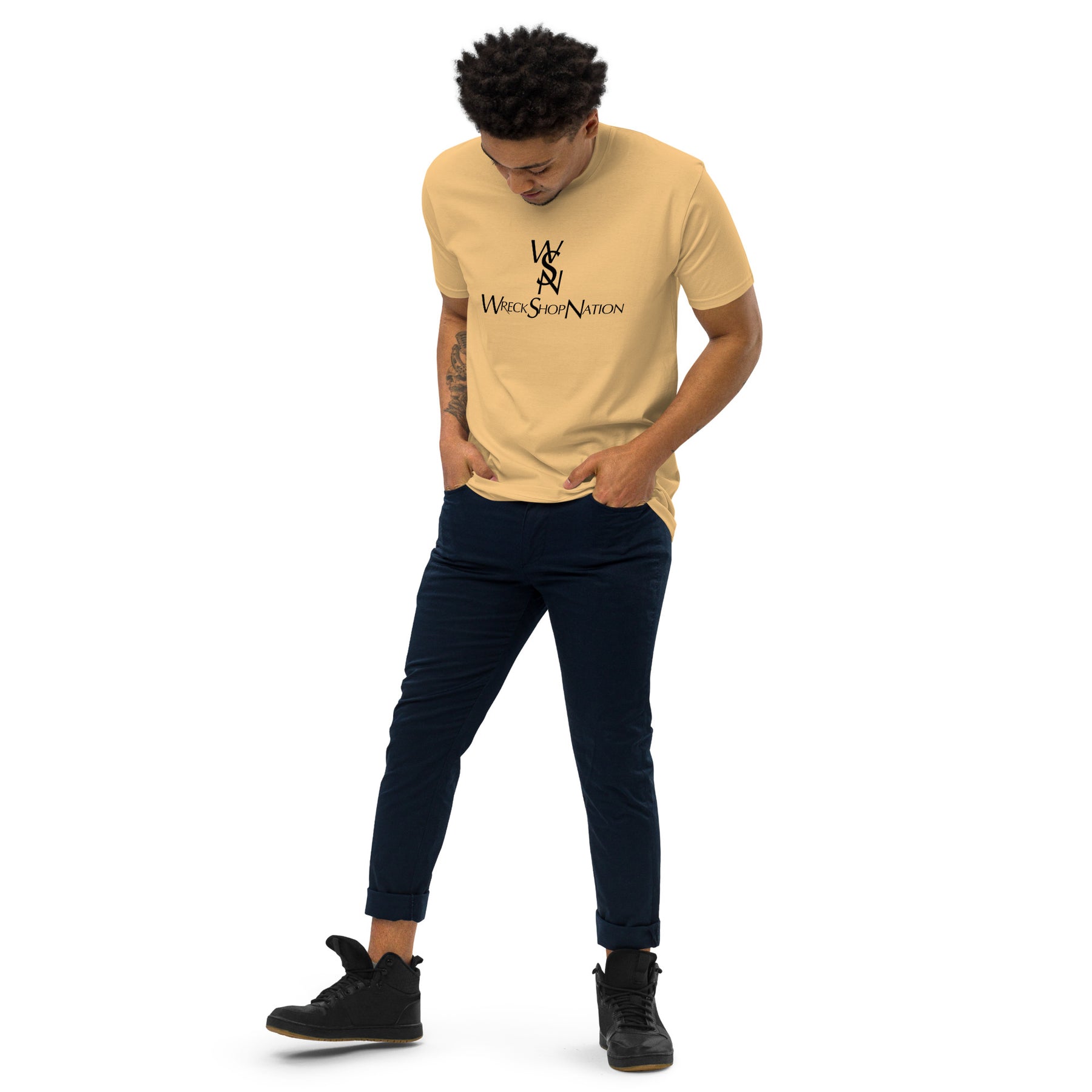 Wreckshop Nation "YSL" Parody Men’s premium heavyweight tee