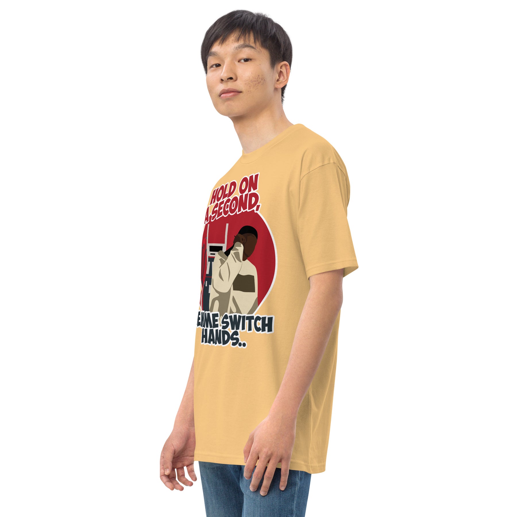 "Lemme Switch Hands" Men’s premium heavyweight tee