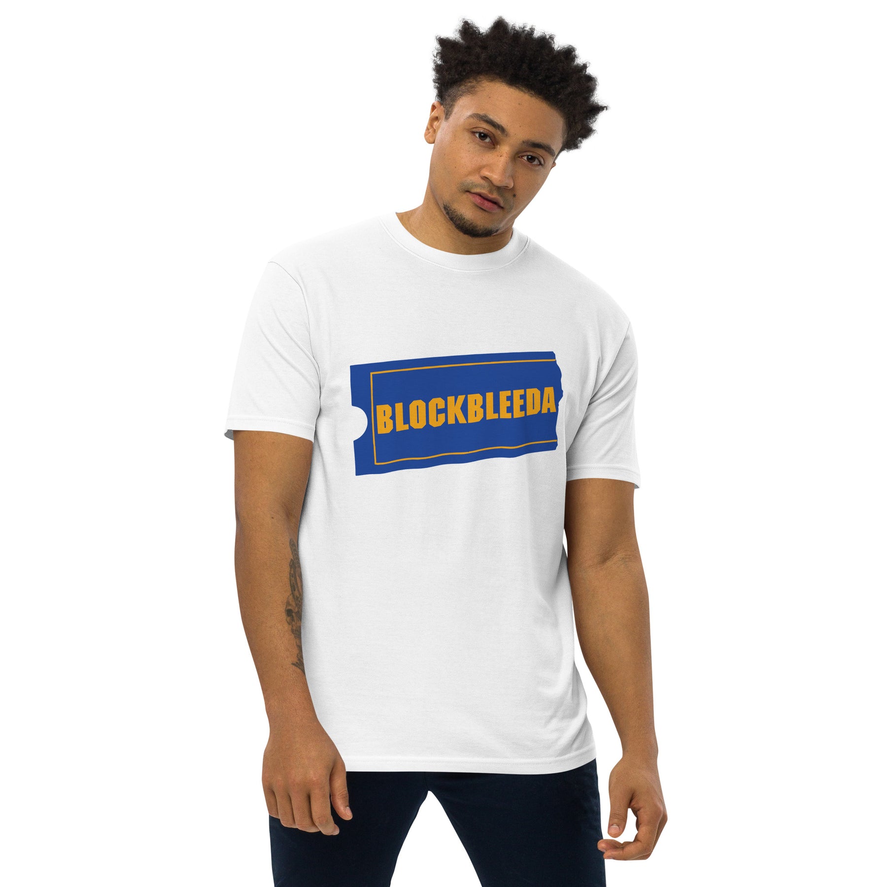 Wreckshop "Blockbuster" Parody Men’s premium heavyweight tee