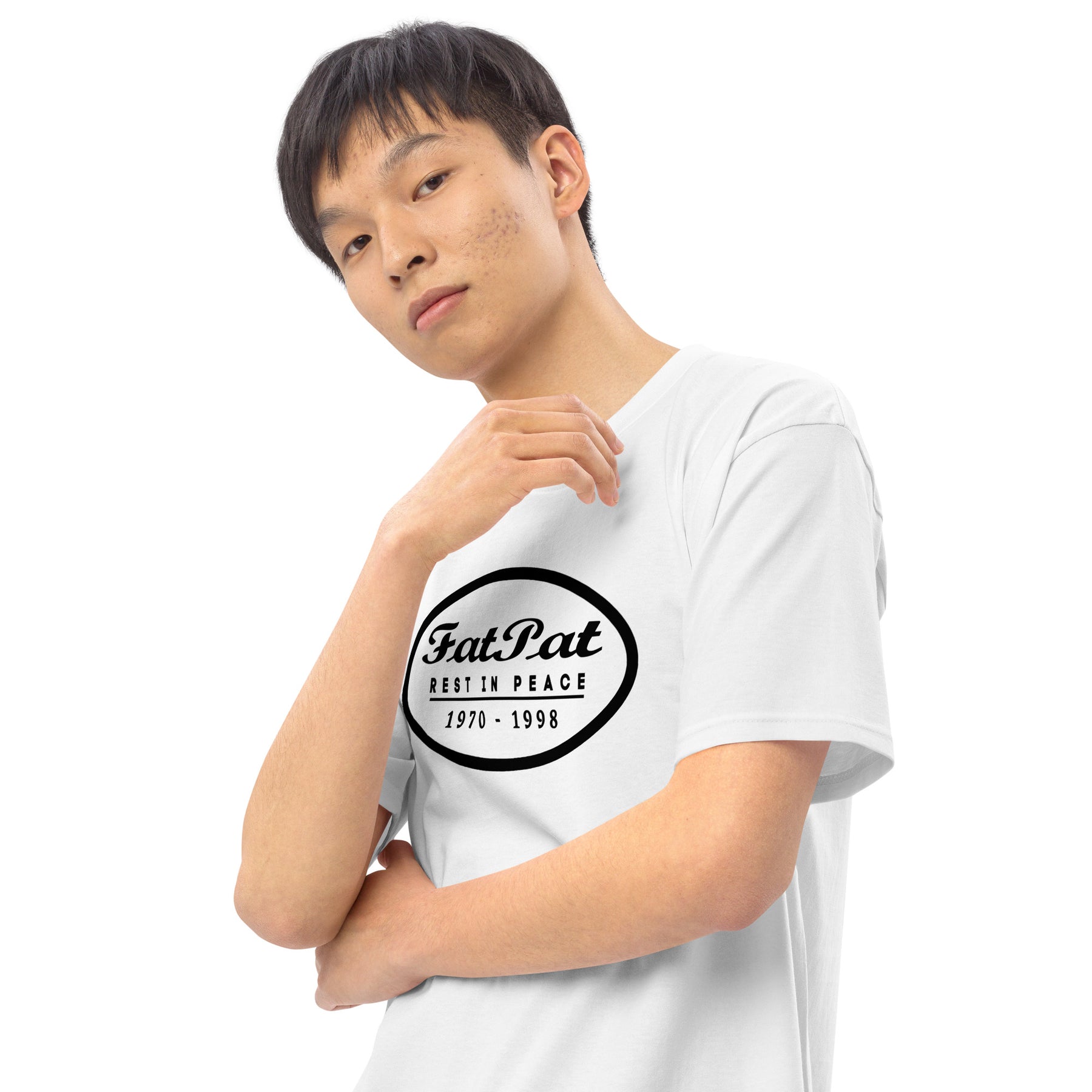 Fat Pat RIP Emblem Men’s premium heavyweight tee
