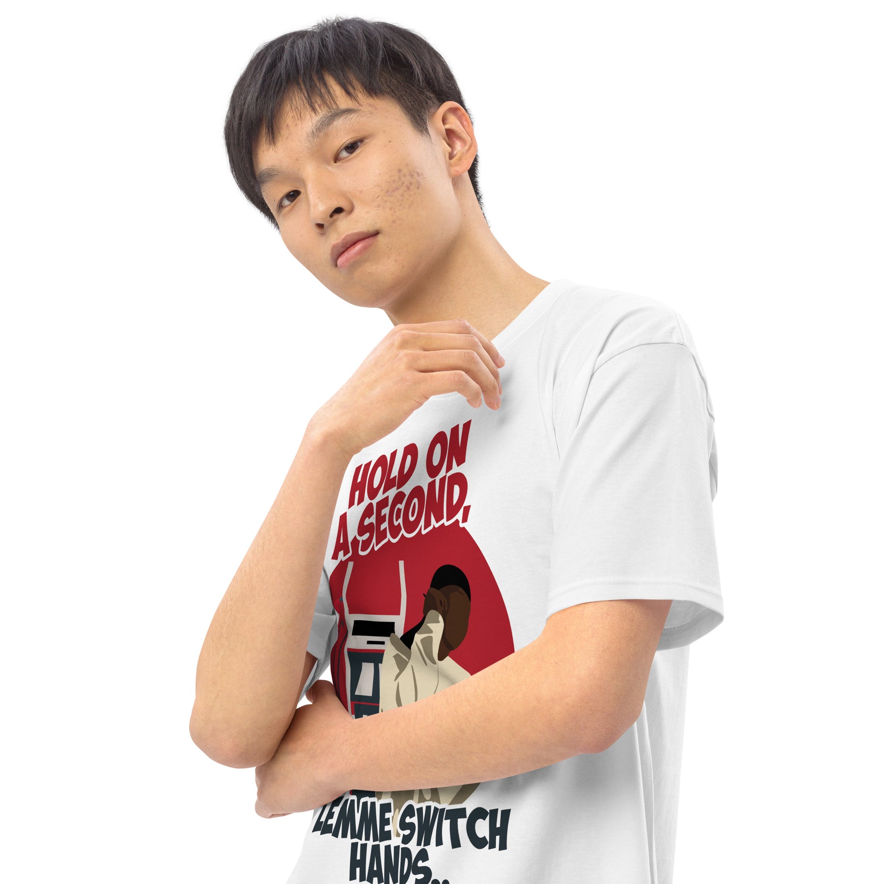 "Lemme Switch Hands" Men’s premium heavyweight tee