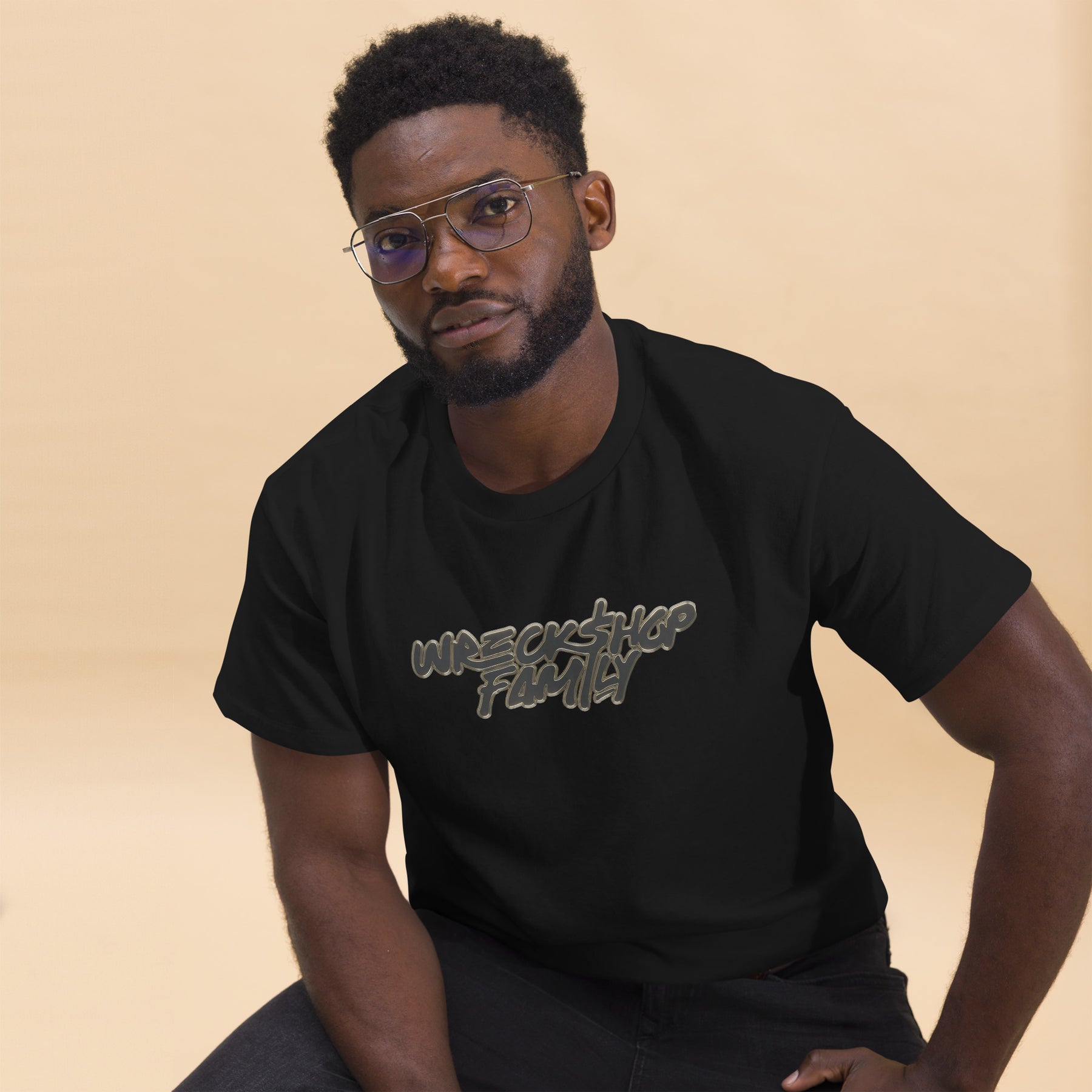 Wreckshop Family Gold Letters Men's classic tee