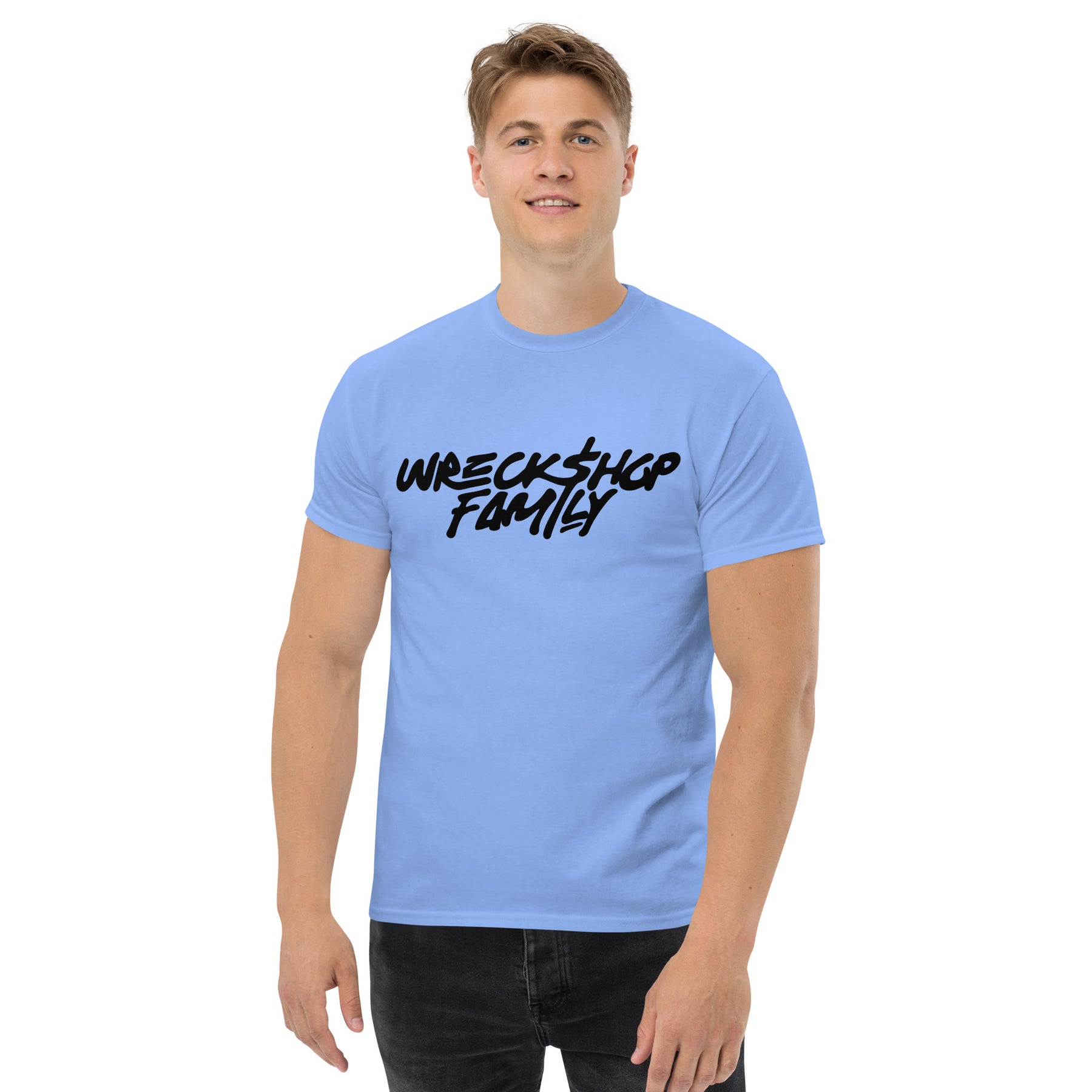 Wreckshop Family Black Letters Men's classic tee