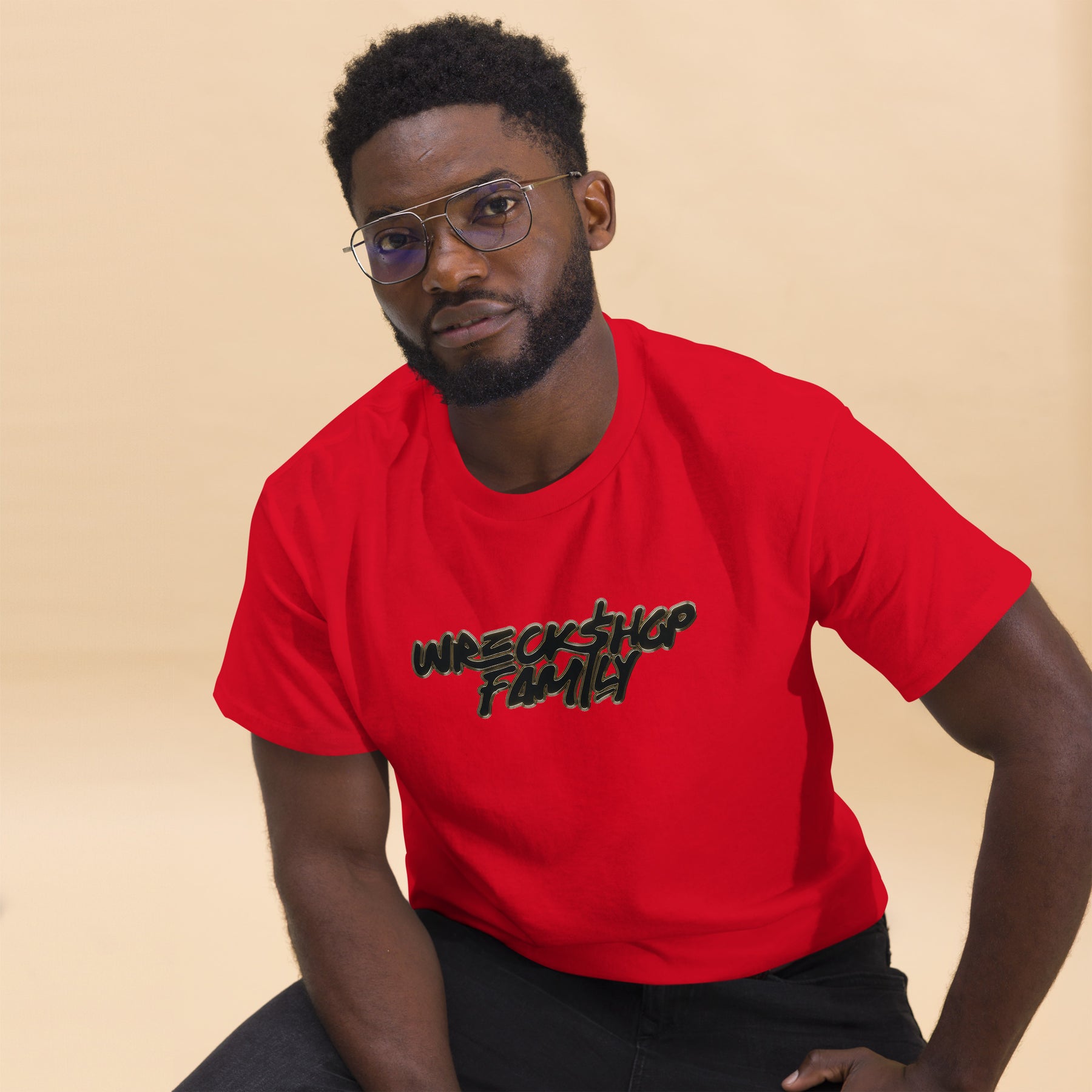 Wreckshop Family Gold Letters Men's classic tee