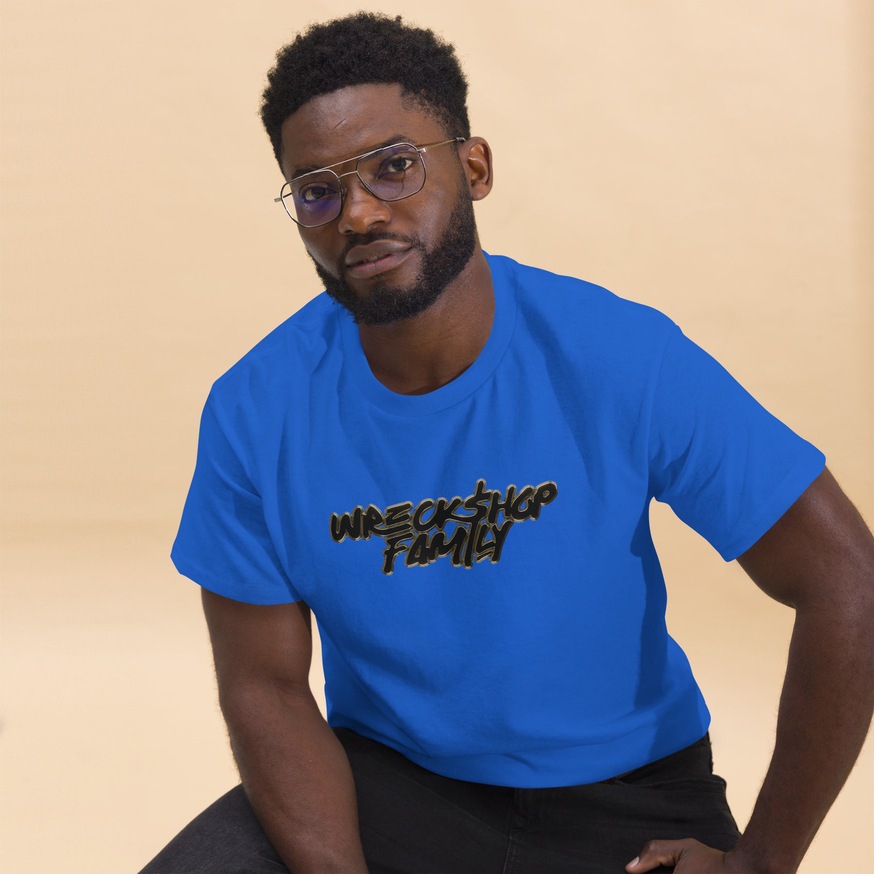 Wreckshop Family Gold Letters Men's classic tee
