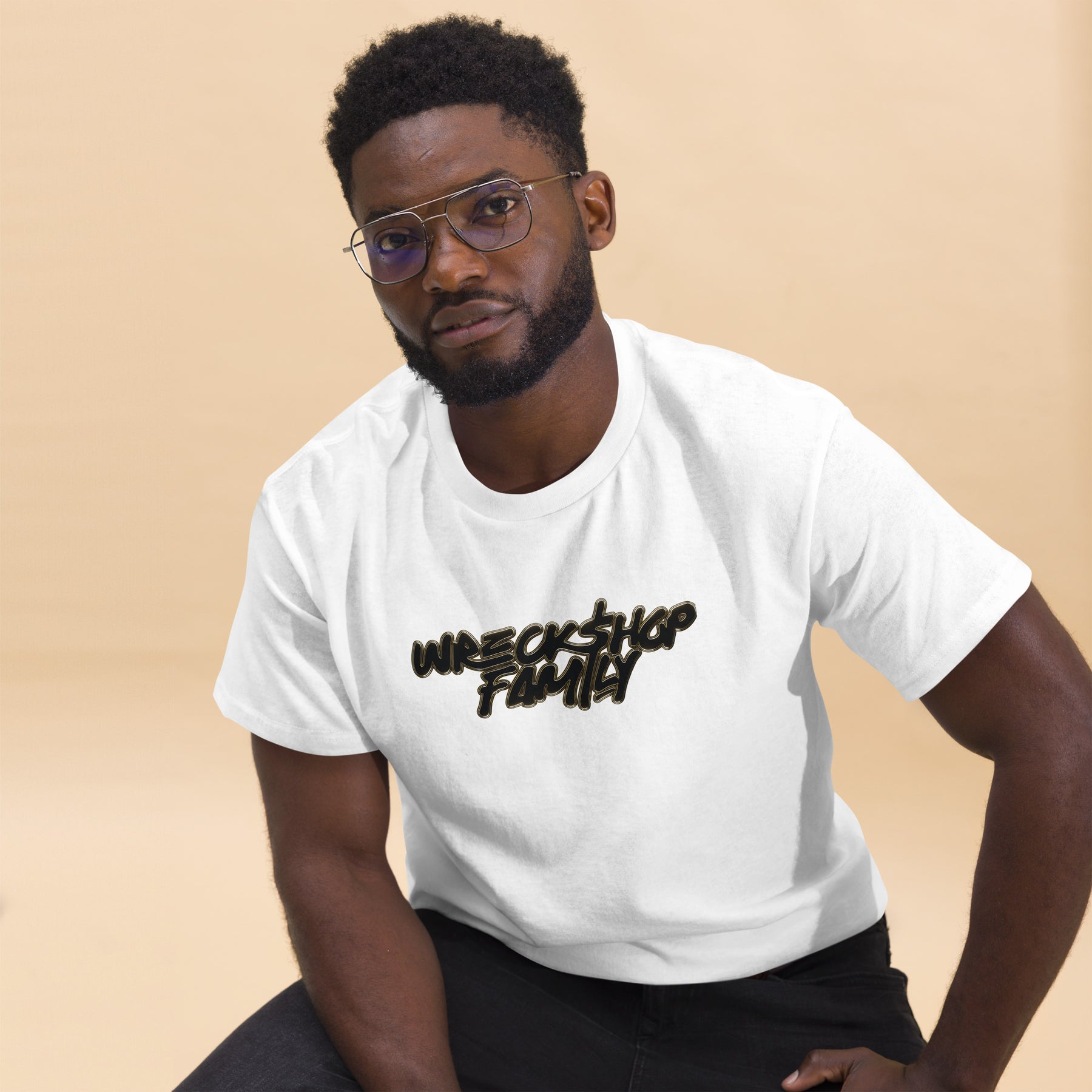 Wreckshop Family Gold Letters Men's classic tee