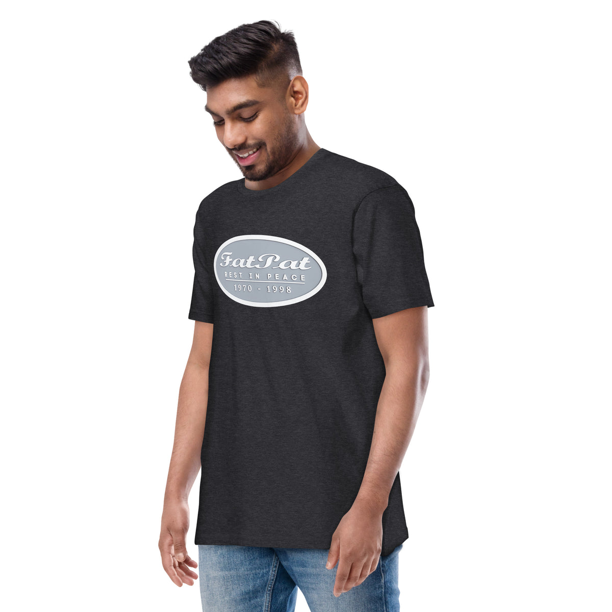 Fat Pat RIP Emblem Men’s premium heavyweight tee